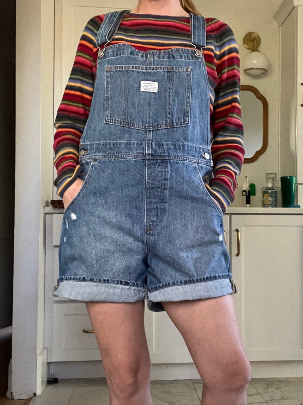 Vintage Levi's Blue Denim Short Overalls